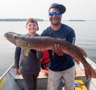 Father and Son Northern Pike